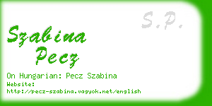 szabina pecz business card